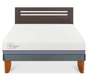 Cama europea 2 plazas Excellence Plus + respaldo Múnich gris