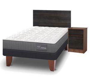 Cama europea 1.5 plazas Anatomic patas + set Espresso