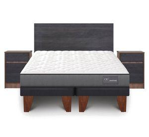 Cama europea 2 plazas Anatomic base dividida patas + set Espresso