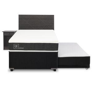 Diván 1.5 plazas Ortopedic + Set Villarrica gris