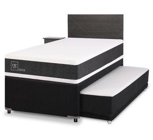 Diván 1.5 plazas Ortopedic + Set Villarrica gris