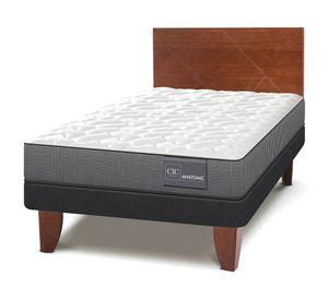 Cama europea 1.5 plazas Anatomic patas + respaldo Villarrica