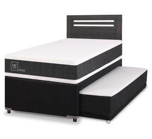 Diván 1.5 plazas Ortopedic +  Respaldo Munich gris