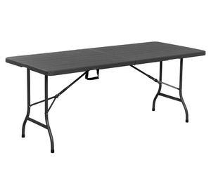 Mesa plegable madera 180 cm gris
