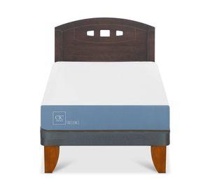 Cama europea 1.5 plazas Excellence +  Respaldo Gales gris