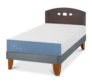 Cama europea 1.5 plazas Excellence +  Respaldo Gales gris