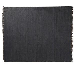 Alfombra grande Handmade yute negro 240x340 cm