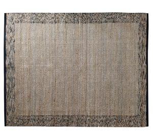 Alfombra grande Melange yute negro/beige 160x230 cm