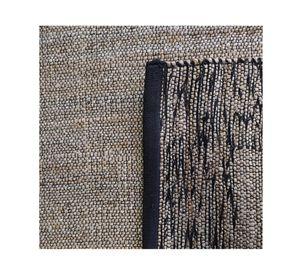 Alfombra grande Melange yute negro/beige 160x230 cm