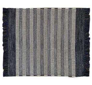 Alfombra grande Kalu algodón negro 200x300 cm