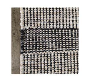 Alfombra grande Kalu algodón negro 200x300 cm