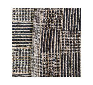 Alfombra grande Tibet yute negro 160x230 cm