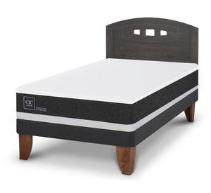 Cama europea 1.5 plazas Ortopedic +  Respaldo Gales gris