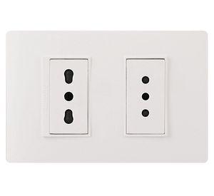 Enchufe armado 10/16A 2P+T/2P+T bipaso blanco Bticino