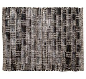 Bajada de cama Tibet yute negro 60x90 cm