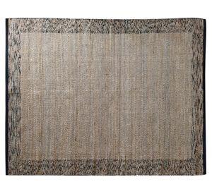 Alfombra grande Melange yute negro/beige 240x340 cm