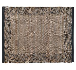 Bajada de cama Melange yute negro/beige 60x90 cm
