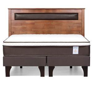 Cama europea 2 plazas New Style 4 Plus base dividida + respaldo Ferrara