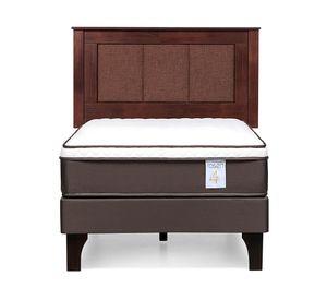 Cama europea 1.5 plazas New Style 4 Plus + respaldo Rachel