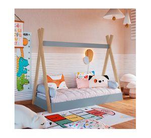 Cama transición infantil Montessori azul