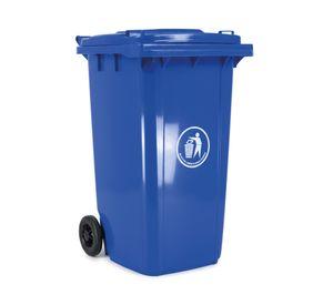 Basurero cuadrado azul 240 lt