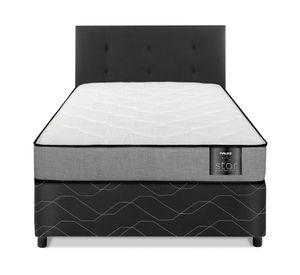 Cama americana Star 1.5 plazas + respaldo Royal negro