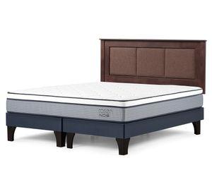 Cama europea Indie 2 plazas base dividida + respaldo Rachel
