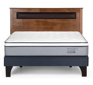 Cama europea Indie 2 plazas base normal + Respaldo Ferrara