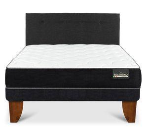 Cama europea 2 plazas Belsogno Plus + respaldo Black