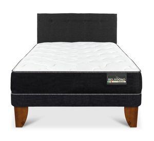 Cama europea Belsogno Plus 1.5 plazas + respaldo Arena