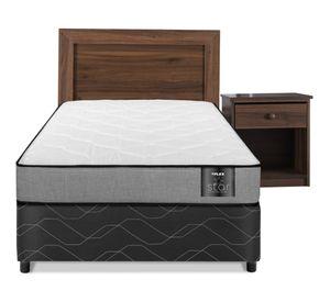 Cama americana Star 1 plaza base normal + set Asturias