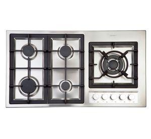Encimera a gas 5 quemadores Deluxe Elite 95 BUT inox FDV