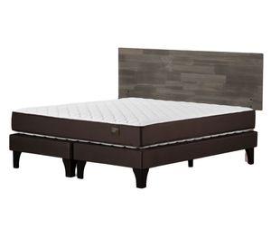 Cama europea Ergo T 2 plazas base dividida + respaldo Tabor gris