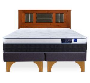 Cama europea king Nexus base dividida + respaldo Lorraine