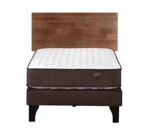 Cama europea Ergo T 1 plaza + respaldo Tabor café