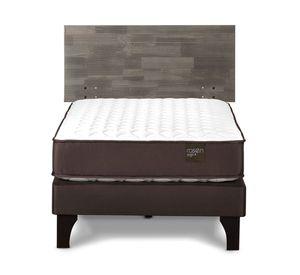 Cama europea Ergo T 1.5 plazas + respaldo Tabor gris