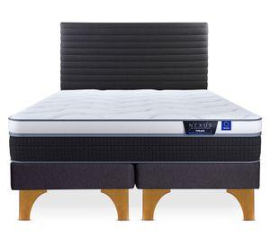 Cama europea 2 plazas Nexus base dividida + respaldo Modern grafito