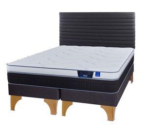 Cama europea 2 plazas Nexus base dividida + respaldo Modern grafito