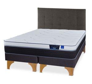 Cama europea 2 plazas Nexus base dividida + respaldo Design grafito