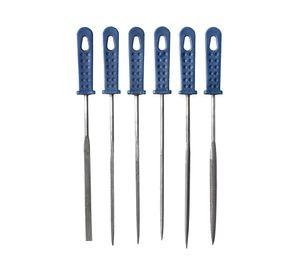 Set 6 limas madera y metal 120 mm