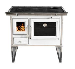 Cocina a leña Calbuco L90 blanca 61 lt