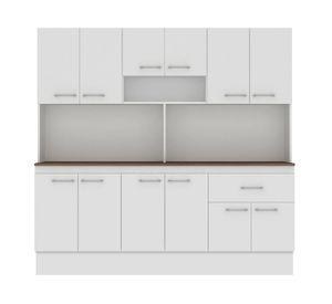 Kit cocina 12 puertas 1 cajón Abby blanco