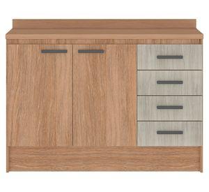 Mueble base Mía café 92.5x120x50 cm