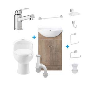 Mueble vanitorio Marie 60 lenga + wc Eros + lavatorio