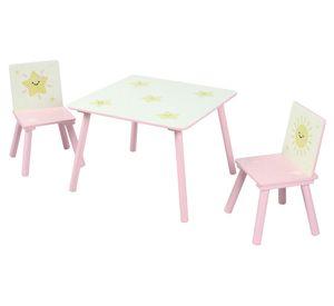 Mesa + 2 sillas infantiles Astral pink