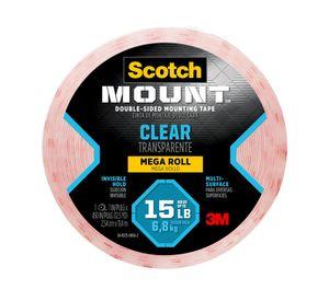 Cinta montaje doble faz Transparente 2.54 cm x 11.4 m