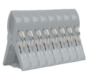 Clip grande gris XL 8 piezas