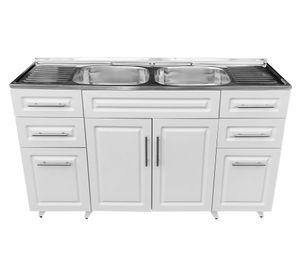 Mueble base lavaplatos 50 cm 4 puertas P150B blanco