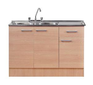 Mueble base lavaplatos beige Mobikit.