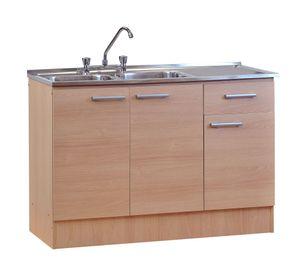 Mueble base lavaplatos beige Mobikit.